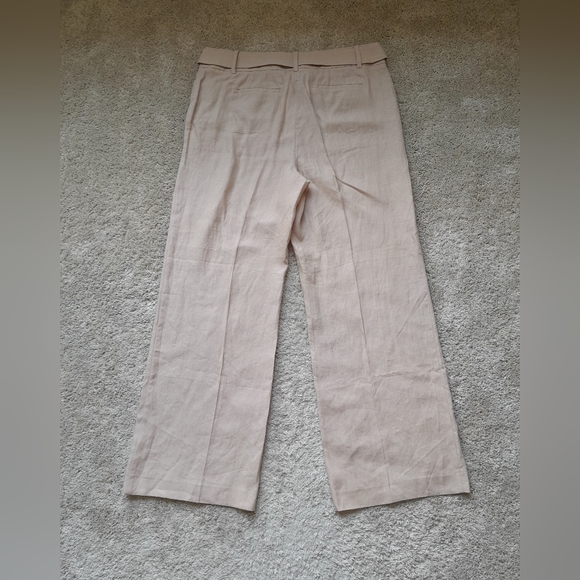 Talbots wide leg linen pants tan beige lightweight womens 14 - Picture 3 of 11